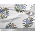 thumbnail image 3 of Soimoi Polyester Crepe Fabric Flamingo,Leaves & Floral Block Print Fabric by Yard 52 Inch Wide, 3 of 3
