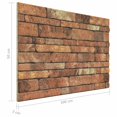 thumbnail image 4 of vidaXL Panneaux Muraux 3D avec Design Briques Marron 10 Pcs EPS, 4 of 4