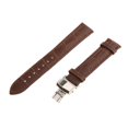 thumbnail image 3 of thinsony Leather Watch Band Butterfly Deployment Clasp Buckle Coffee 18mm, 3 of 8