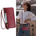 thumbnail image 1 of Google Pixel 8 5G Case ,Zipper Handbag Wallet Leather Cover with Crossbody Detachable Lanyard Strap, 1 of 5