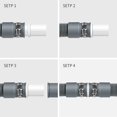 thumbnail image 4 of MYG Universal Washing Machine Dishwasher Drain Hose Extension Kit 1M Flexible Plastic Waste Water Pipe with Connector and Clips for Appliance Positioning, 4 of 8