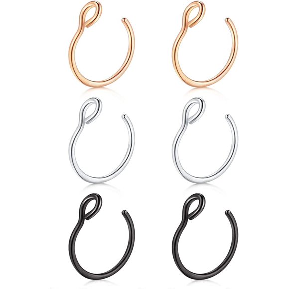 Authentic Look, No Piercing Required Magnetic Fake Septum Ring