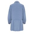 thumbnail image 5 of Robe en Jean à Manches Longues pour Femmes Col en V Boutonnée Mini Chemise Robe Décontractée Ample Tunique avec Poches, 5 of 5