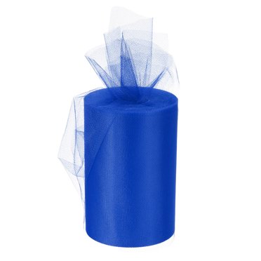 Unique Bargains Rouleaux de Tulle Bobines de Tissu 6 Pieds 100 Yards Bleu Marine pour Décoration Emballage Mariage Bricolage Artisanat