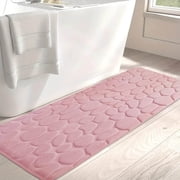 CQCYD Bath Rug, Bathroom Mat Water Absorbent Washable, Non-Slip Embossed Carpet For Bathroom Floor, Soft Thick Rugs For Shower Tub, Home Decor Bath Mats