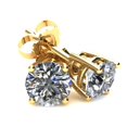 thumbnail image 1 of .40Ct Round Brilliant Cut Natural Diamond Stud Earrings In 14K Gold, 1 of 1