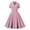 Pink, variant on LOVZFMLL Ladies' Summer Casual Short Sleeved Lapel Button Solid Color Dress Light Blue S