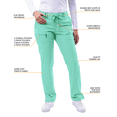 thumbnail image 4 of Adar Pro Sarraus pour Femmes - Pantalon de Sarrau de Yoga à Jambe Étroite, 4 of 8