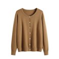 thumbnail image 1 of Cameland Cardigan Veste Chandail Uni à Col Rond pour Femmes Chandail à Col Rond, 1 of 9