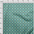 thumbnail image 3 of oneOone Polyester Spandex Turquoise Blue Fabric Asian Traditional Block Sewing Material Print Fabric By The Yard 56 Inch Wide, 3 of 4