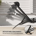 thumbnail image 4 of Outsunny Patio Reclining Lounge Chair with Adjustable Backrest, Black, 4 of 10