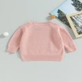 thumbnail image 3 of Baby Girl Boy Knit Pullover Sweater Fall Winter Warm Sweatshirt Tops with Pocket, 3 of 6