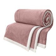 Cooling Blankets Solid Color Plaid Flannel Blanket Coral Velvet Sofa Cover Stain Resistant 39x59IN Breeze Escape Cooling Blanket Plush Throw Blankets for Adults for Sofa Bedroom Living Room