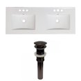 thumbnail image 1 of American Imaginations 59-in. W 3H4-in. Ceramic Top Set In White Color - Overflow Drain Incl. AI-31656, 1 of 1