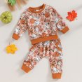 thumbnail image 2 of Fortune Fall Baby Girl Clothes Pumpkin Ghost Sweatshirt Pants 2Pcs Set 0-3Y, 2 of 8