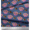 thumbnail image 3 of Soimoi Poly Crepe Fabric Balloon & Hedgehog Kids Print Sewing Fabric Yard 52 Inch Wide, 3 of 3