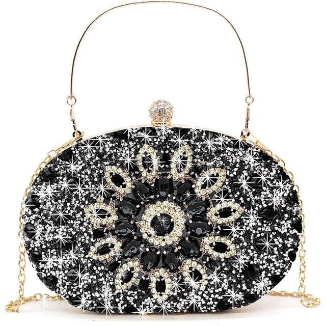 Sac Pochette de Soirée en Strass pour Femmes, Pochette de Mariée avec Diamants, Sacs à Main pour Mariage, Bal, Cocktail, Fête