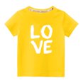 thumbnail image 1 of Penkiiy Tout-Petits Enfants Garçons Filles Mode Mignon Col Rond Imprimé Manches Courtes Haut 3-4 Ans Jaune, 1 of 6