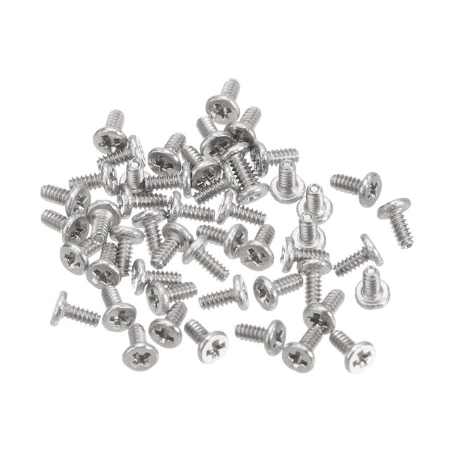 Unique Bargains M1x0.25x2mm Lot de 100 Vis Plates Rondes en Métal pour Machine à Entraînement Phillips