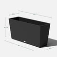 thumbnail image 2 of Veradek Pure Series Midori 39" Planter 2 Pack Black, 2 of 11