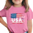 thumbnail image 1 of T-Shirt pour Enfants, Imprimé de la Fête de l'Indépendance à Manches Courtes et Col Rond, Haut Décontracté et Polyvalent pour Garçons et Filles de 3 à 15 Ans, 1 of 6