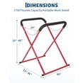 thumbnail image 3 of BeesClover Établi Portable, Support Pliant pour Garde-Boue Automobile et Pare-Chocs, Capacité de 500 Lb, Support de Travail Robuste Table de Travail pour Garage, Atelier, Réparation Automobile, Ajustable, Rembourré, Revêtement en Poudre, 3 of 7