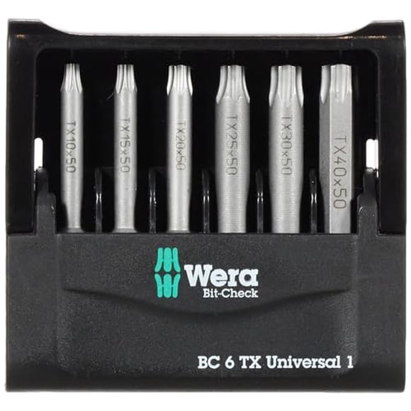 WERA 05056472001 BitCheck 6 TX Universal 1 6 Pieces