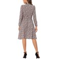 thumbnail image 3 of INSPIRE CHIC Robe Vintage à Fleurs pour Femme à Col Noué en Chiffon à Manches Longues avec Ceinture TP Noir, 3 of 6
