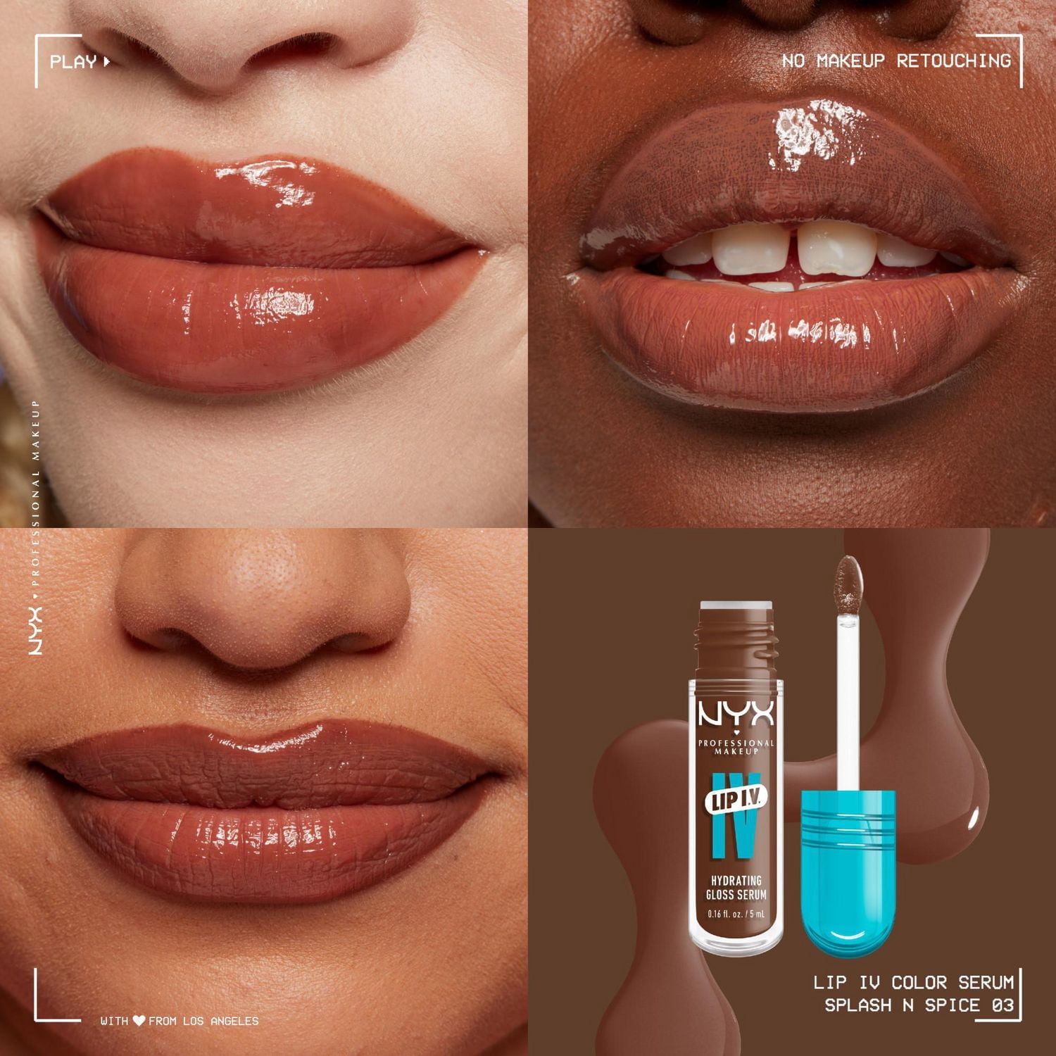 Sérum brillant à lèvres hydratant Lip IV