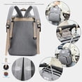 thumbnail image 5 of Baby Diaper Backpack, Travel Bag with Portable Crib, Large Capacity Waterproof Multifunctional Diaper Bag, 2 Stroller Straps, Suitable for Bottle Backpack, 5 of 5