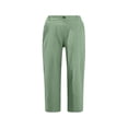 thumbnail image 4 of Timegard Womens Capri Pants Straight Leg Elastic Waisted Button Summer Casual Crop Pants with Pockets, 4 of 4