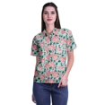 thumbnail image 1 of Moomaya Chemise à Manches Mi-Longues Imprimée pour Femmes, Col Boutonné, Haut Décontracté, 1 of 5