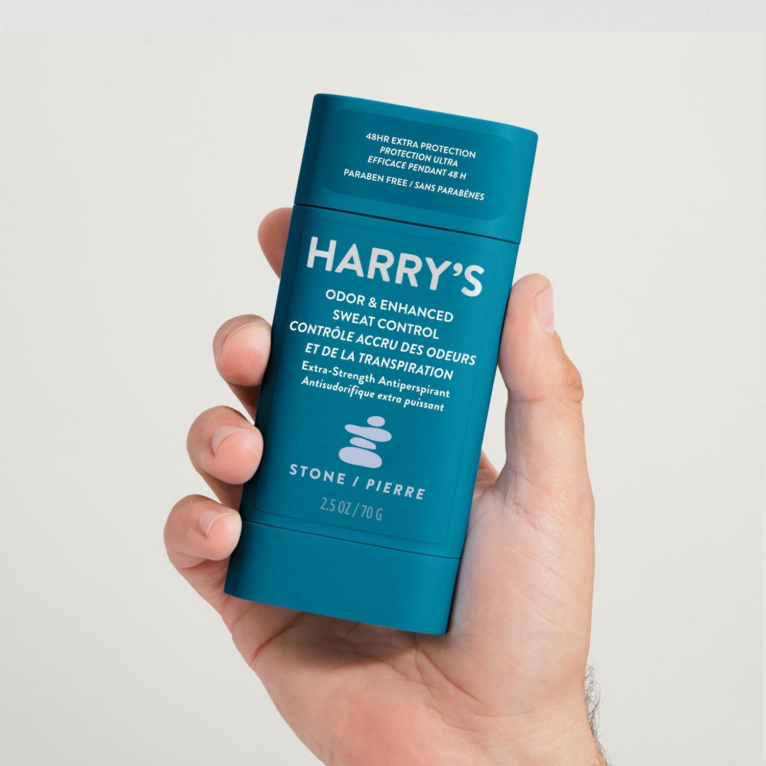 Antisudorifique pour hommes en bâton extra puissant avec protection accrue contre les odeurs et la sueur Harry’s, parfum Pierre – 70 g