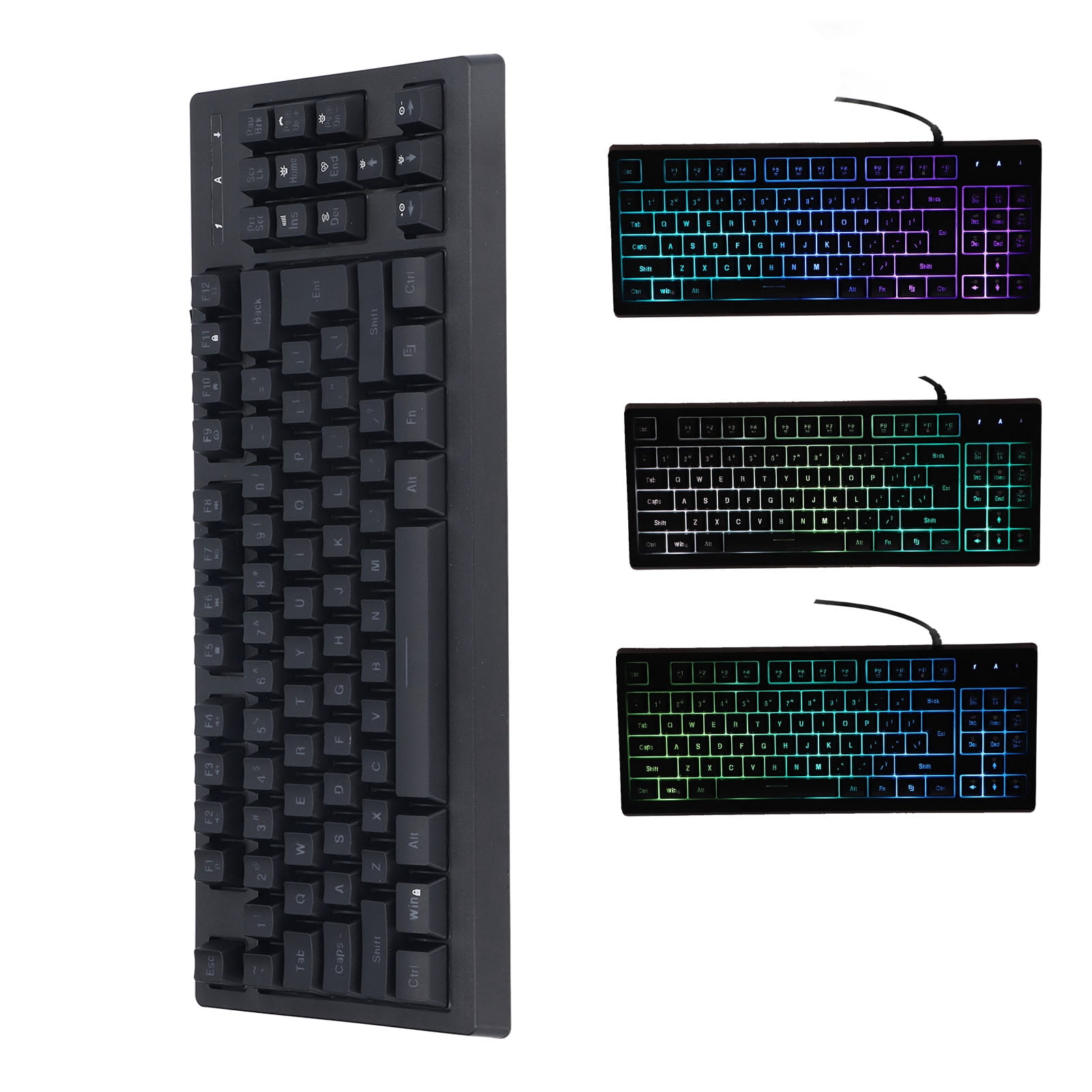Wired Keyboard,Mechanical Keyboard 87 Keys RGB Keyboard Mechanical Keyboard Multi-Functional
