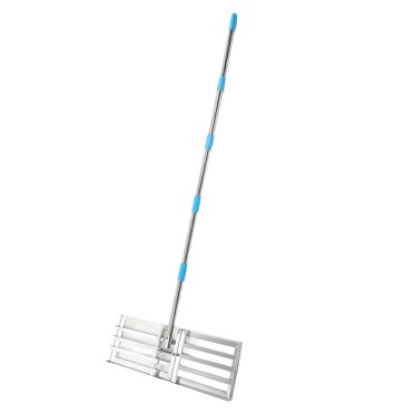 Lawn Leveling Rake Portable Heavy Duty Lawn Level Tool Adjustable Stainless Steel Lawn Rake for Garden Yard 5 Section