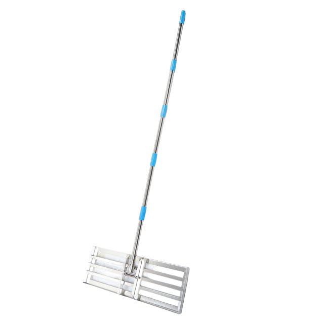 Lawn Leveling Rake Portable Heavy Duty Lawn Level Tool Adjustable Stainless Steel Lawn Rake for Garden Yard 5 Section