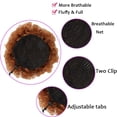 thumbnail image 4 of Short Kinky Curly Bun Hair Pieces Afro Puff Drawstring Ponytail Extension Synthetic Curly Ponytail Bun Hairpiece, 4 of 5