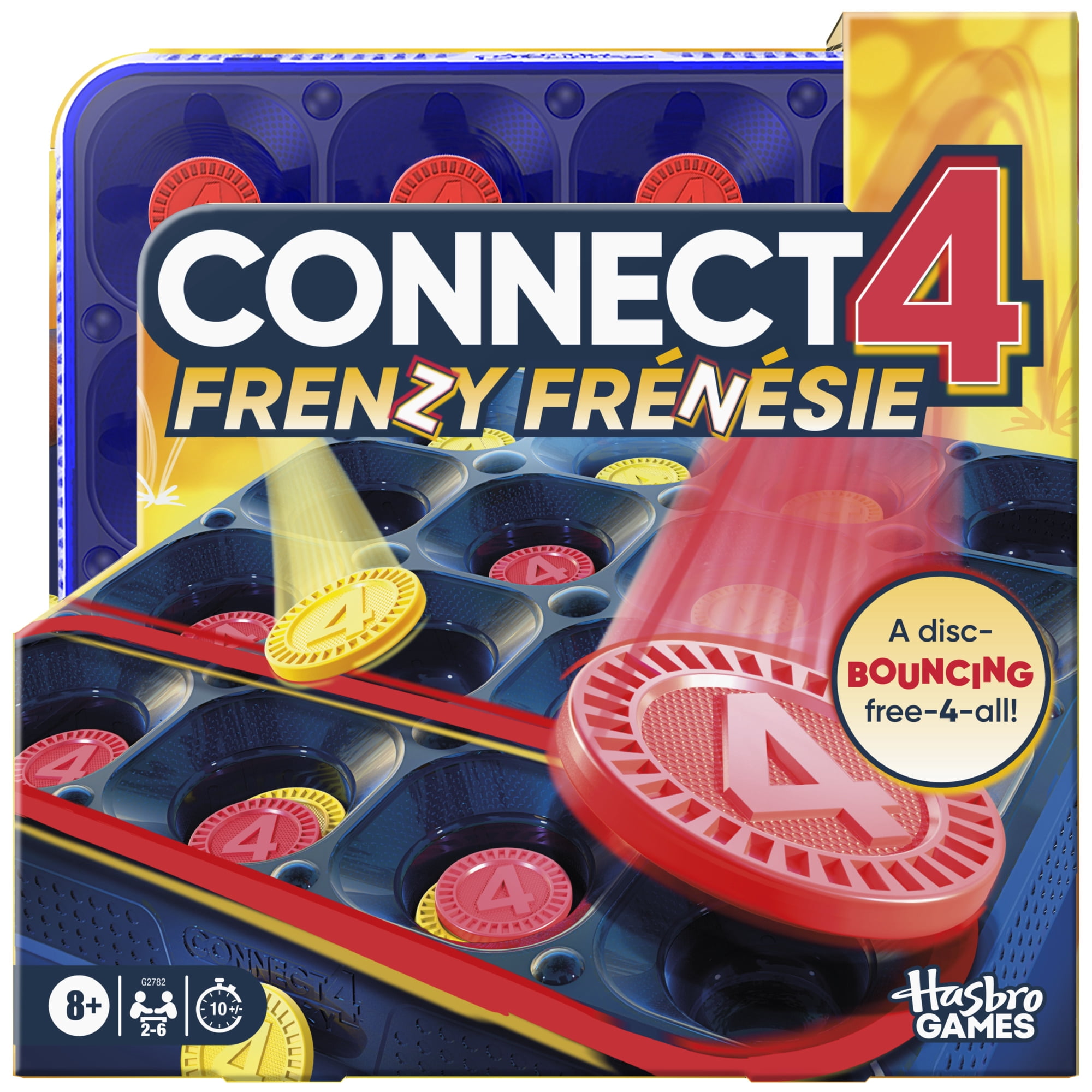 Connect 4 Frenzy Game, Active Family Party Games for Kids and Adults, 8+