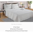 thumbnail image 3 of Softest Cotton Sheets Double Sheet Set Pc Set Thread Count Sateen Bedding Deep Pocket Sheets Cooling Sheets Double Size Sheets Breathable Bed Set (), 3 of 9
