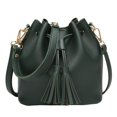 thumbnail image 2 of fastboy Bucket Shoulder Bag Drawstring Bag Purse Handbags Small Shopping Green, 2 of 3