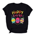thumbnail image 2 of EGNMCR T-Shirts de Pâques pour Femmes Imprimé de Pâques Manches Courtes Blouse T-Shirt, 2 of 5