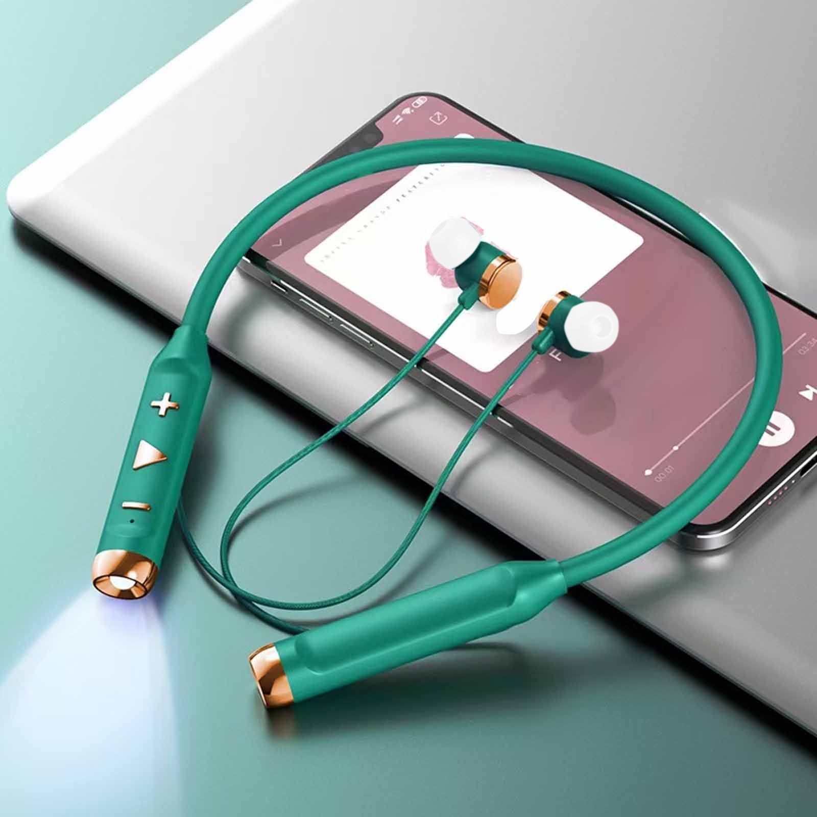 Wuztai Bluetooth Headphones, Wireless Neckband Sports Earphones with Noise Cancelling Mic, Magnetic Earbuds, HD Stereo Sound for Gaming Running Cycling