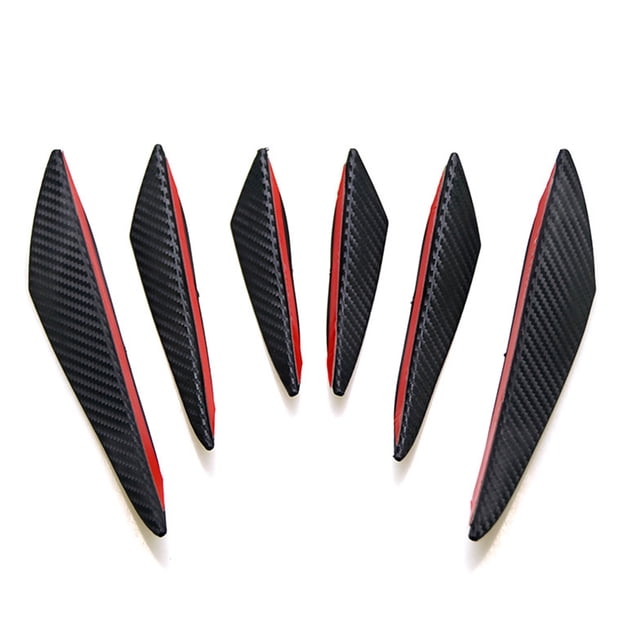 VONKY 6pack/lot Front Bumper Lip Canard Splitter Fin Spoiler Kit For Body Spoiler Canards B