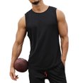 thumbnail image 1 of Kmbangi Men Sports Tank Top Sleeveless Round Neck Tops Running Fitness Tops, 1 of 6