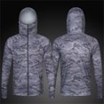 thumbnail image 3 of Men's Camo Hoodie Lightweight Pullover Sweatshirt Outdoor Hiking Jacket with Drawstring for Spring Summer, 3 of 3