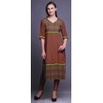 thumbnail image 2 of Bimba Kurtis Droits à Panneaux pour Femmes Robe Kurti Longue Haut Indien Imprimé, 2 of 5
