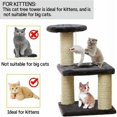 thumbnail image 4 of Cat Tree, Three Layers Cat Toy Cat Tree Scratching Post Activity Center Kennels Reinforced Columns Large Capacity 20cm x 20cm x 40cm black, 4 of 5