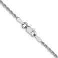 thumbnail image 4 of Leslie's 14K White Gold 1.5mm Diamond-Cut Rope Chain (Weight: 4.53 Grams, Length: 22 Inches), 4 of 5