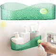 thumbnail image 2 of Popular Home Essentials, Wall Mounted Bathroom Shelf No Drill Adhesive Organizer for Toilet Shower Saving Storage Rack for Cosmetics Toothbrush Towel, 2 of 8