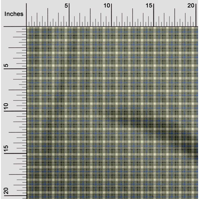 oneOone Cotton Flex Fabric Tartan Check Printed Craft Fabric BTY 40 Inch Wide